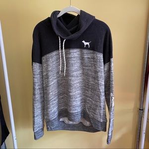 Grey PINK VS cowl neck sweatshirt